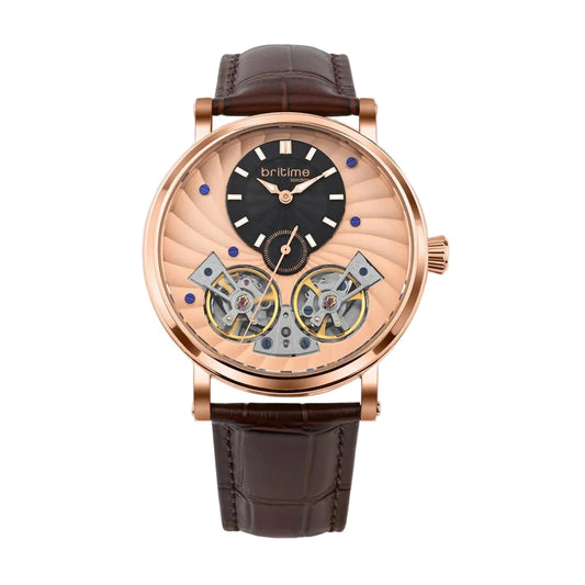 Britime Spiral Rose Gold Dial Automatic Men's Watch 821-L30708