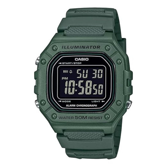 Casio W-218H-3BVDF Resin Black Digital Dial Men Watch D394