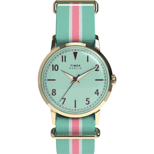 Timex Marlin Round 34mm Green Dial Analog Women's Watch TW2Y49700UJ