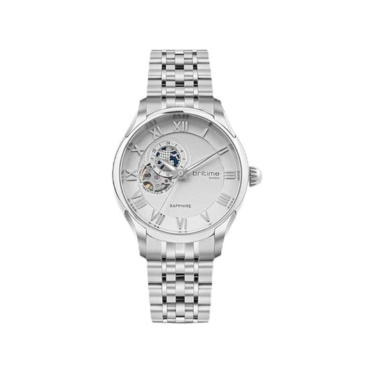 Britime Windsor Silver Dial Analog Automatic Men's Watch 318-M10201