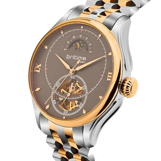 Britime Automatic Brown Dial Analog Watch For Men 479-M31505