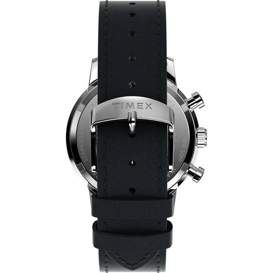 Timex Marlin Silver Dial Analog Leather Strap Men's Watch TW2W10300UJ