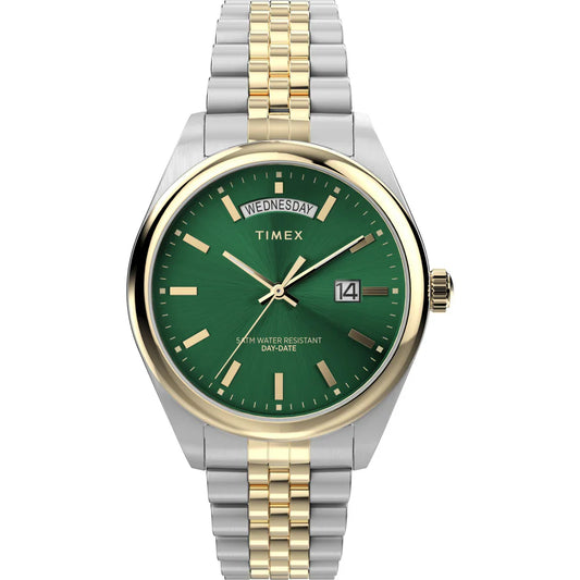 Timex Quartz Green Dial Analog Stainless Steel Men's Watch TW2W42800UJ