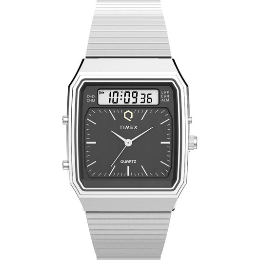 Timex Q Black Rectangle Dial Analog-Digital Men's Watch TW2Y05900UJ